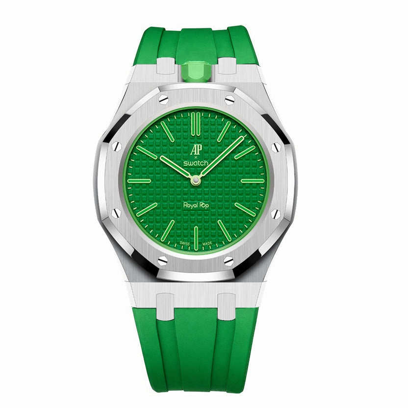 Green Eight · ירוק · כיסוי כסף ורצועה ירוקה · תמונת קטלוג